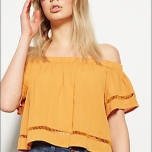 Off The Shoulder Yellow Top